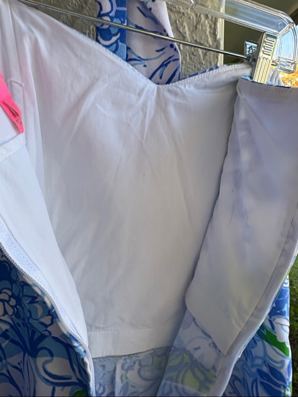 Lilly Pulitzer Blue, White & Green skort with belt not attached - Picture 6 of 15